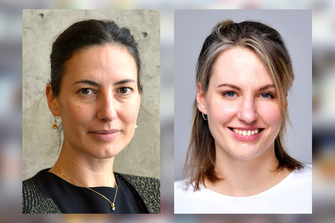 Porträt-Bilder von Dr. Céline Miani (li.) und Dr. Julia Zielke von der Universität Bielefeld.