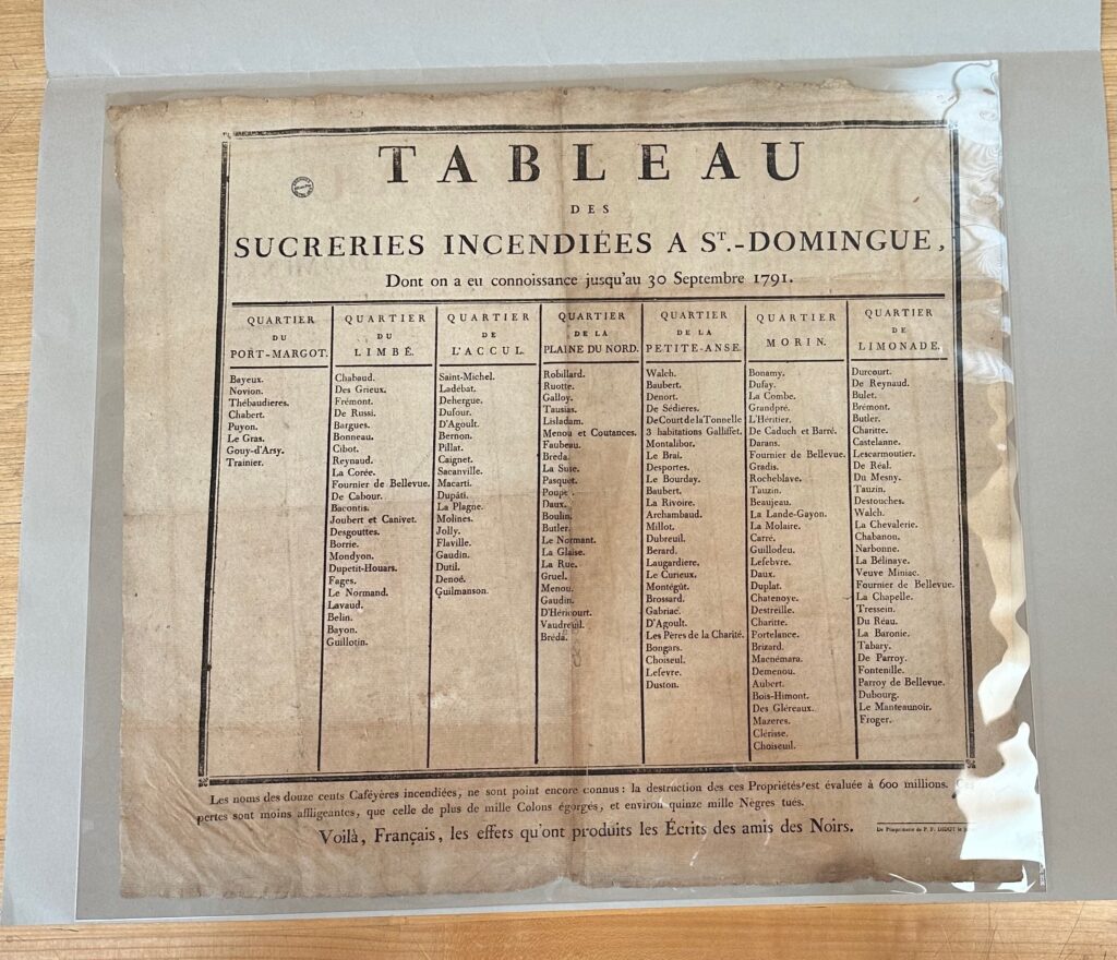 Tabelle von 1791