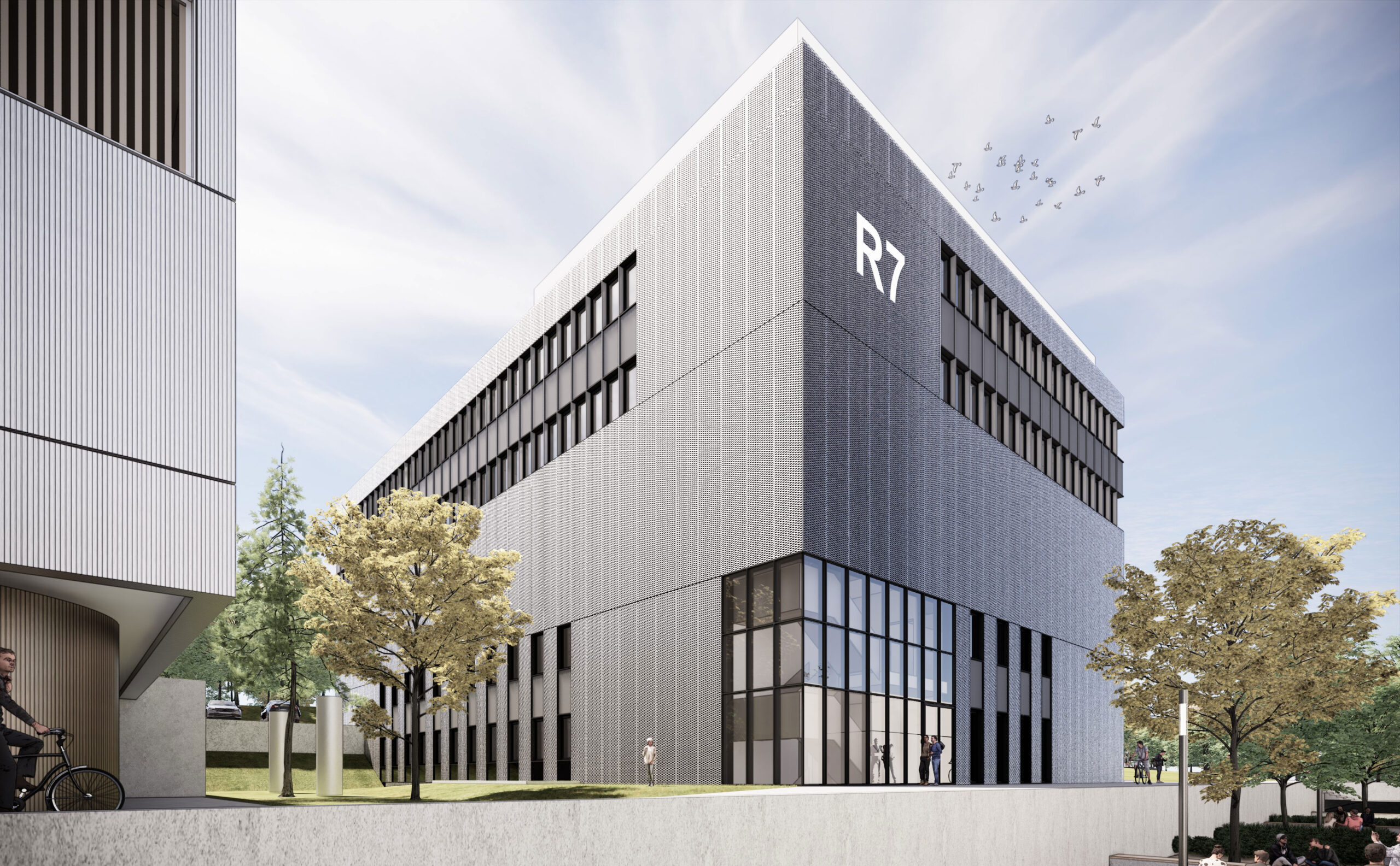 Die neue Visualisierung des Gebäudes R7. 