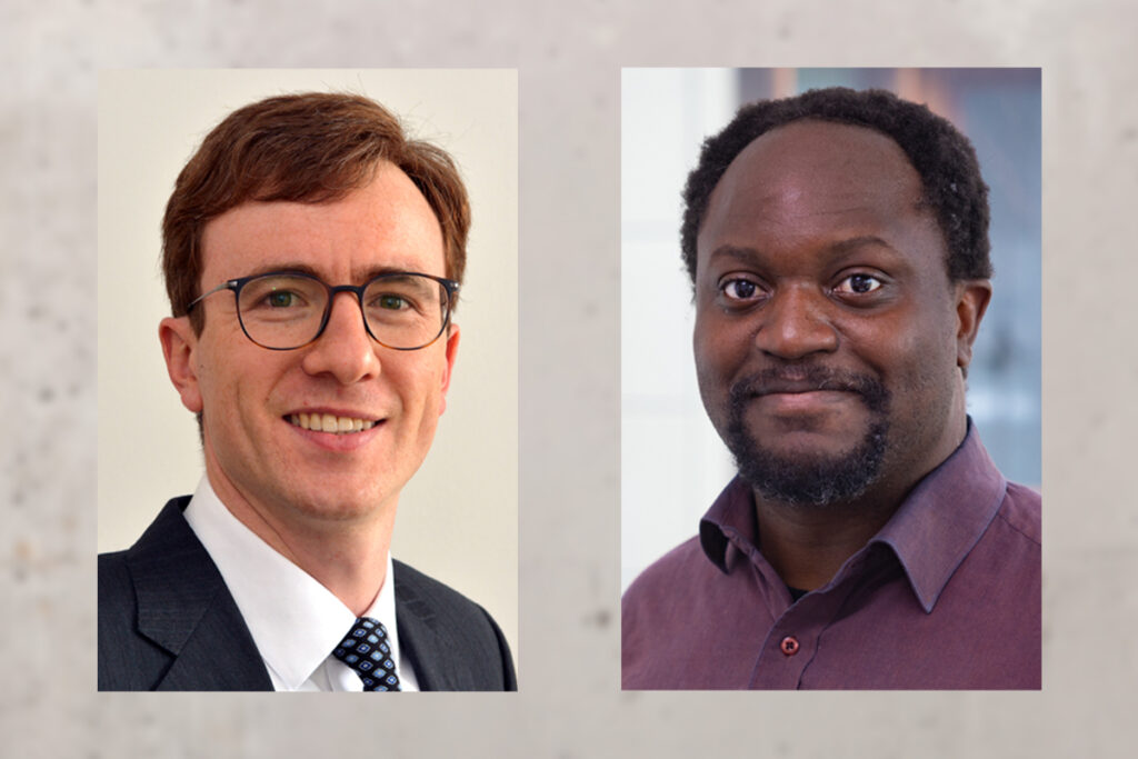 Portraits der Professoren Dr. Kevin Tierney und Dr. Axel-Cyrille Ngonga Ngomo