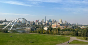 Ein Panorama der Stadt Edmonton