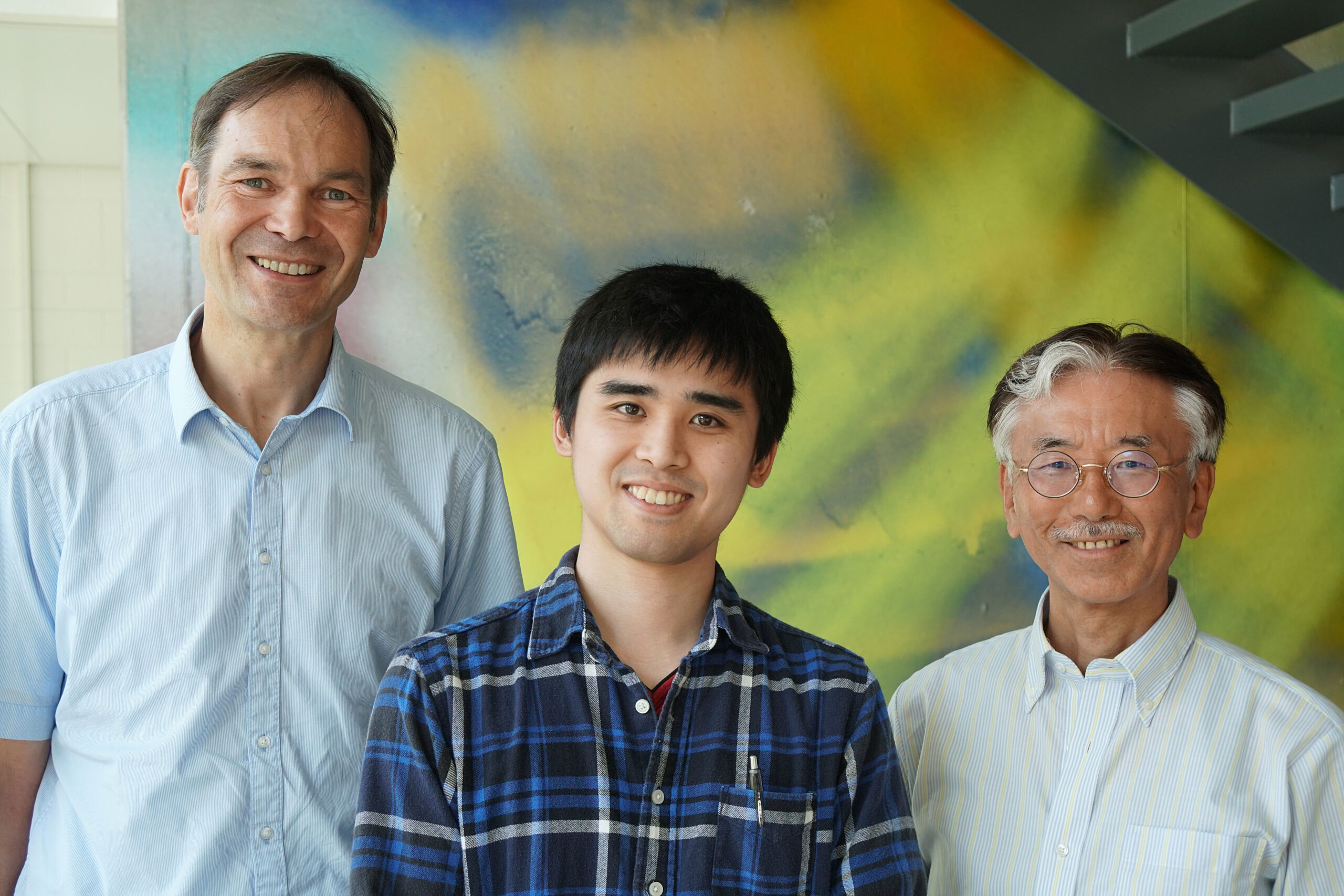 Professor Dr Harald Gröger, Satoshi Horino and Professor Dr Shuji Akai.