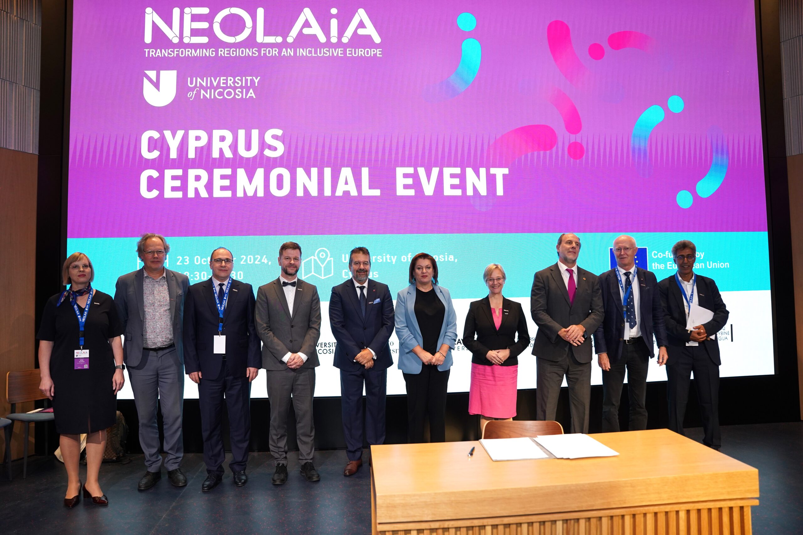 Rectors or their representatives from all NEOLAiA partner universities at the conference.