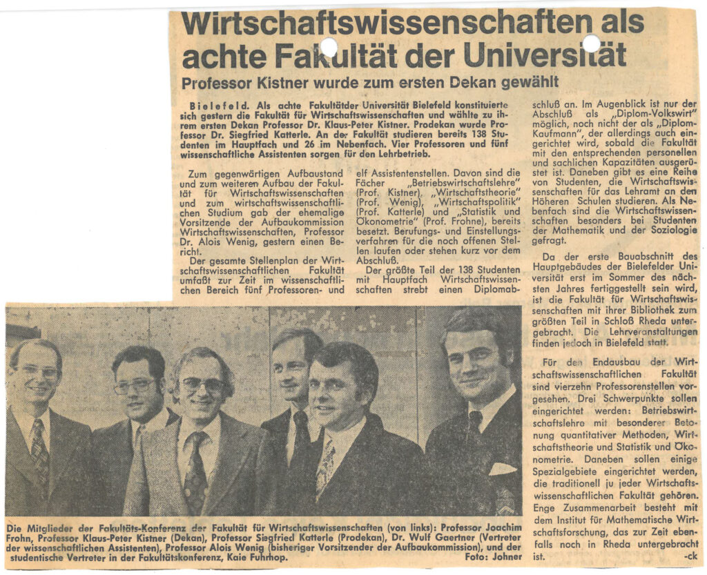 Ein Zeitungsartikel vom 29.11.1974 mit Foto und Text