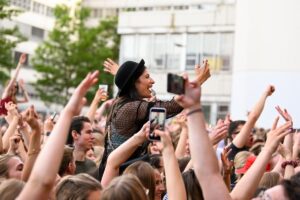 Besucher*innen des Campus Festivals