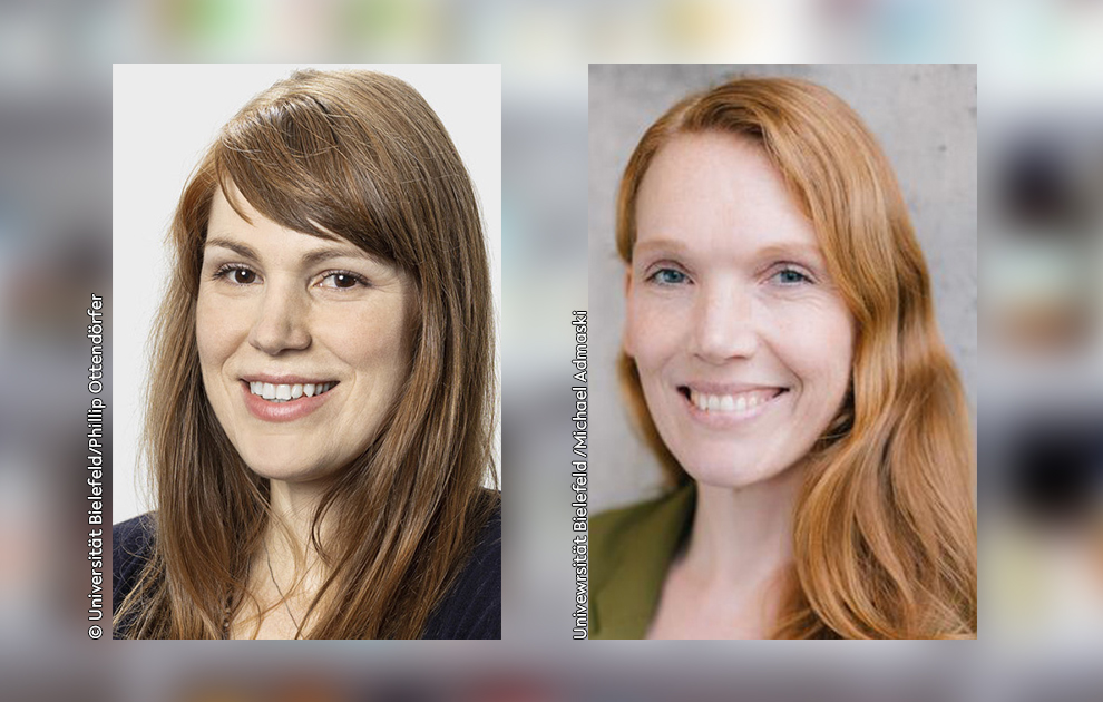 Professorin Dr. Elenora Rohland (links im Bild) und Professorin Dr. Marie Kaiser (rechts) sind seit Anfang Oktober als Doppelspitze neue geschäftsführende Direktorinnen des Zentrums für interdisziplinäre Forschung (ZiF) der Universität Bielefeld.