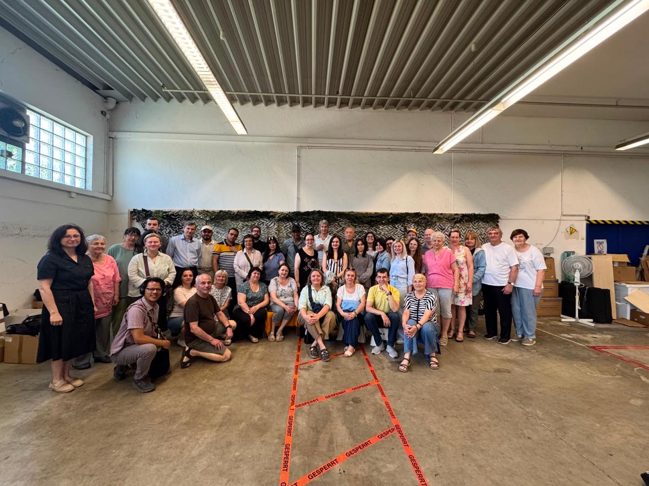 Group of scientists at the Ukrainian Hub, support centre for refugees in Bielefeld-Heepen.